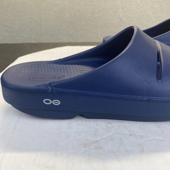 OOFOS OOahh Size 11 Womens 9 Mens Slip On Slide Recovery Sandals Blue,Comfort - Picture 12 of 12